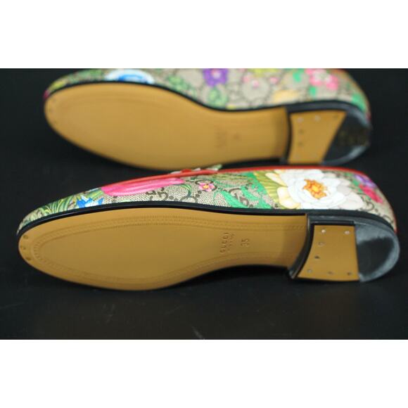GUCCI Jordaan GG Supreme Monogram Canvas Floral Horsebit Loafer 35 NIB $780 - Picture 9 of 12